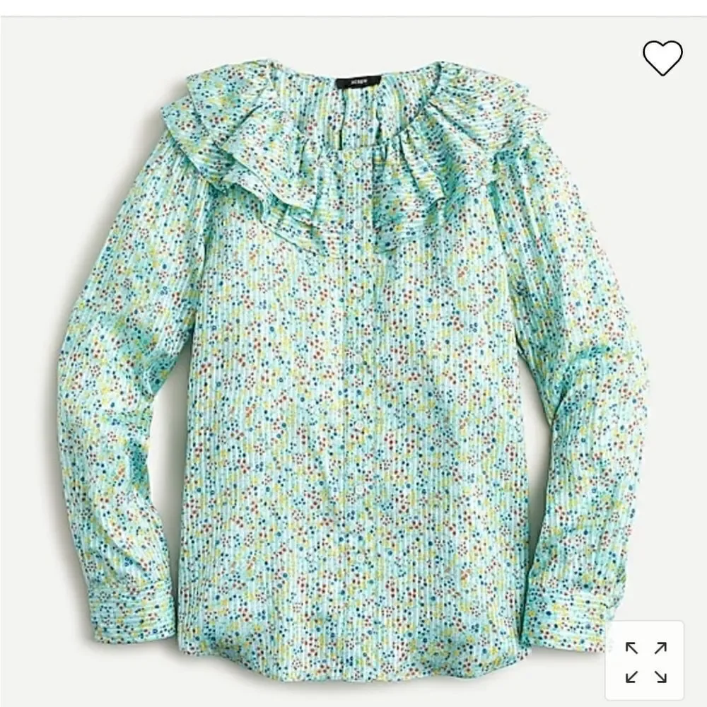 NWT J CREW Floral Blouse.